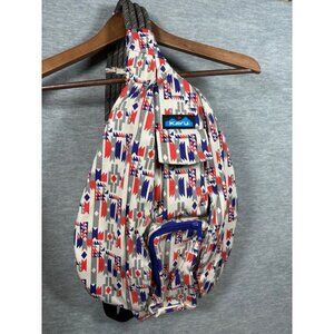 Kavu Rope Sling‎ Bag Aztec Print Canvas Crossbody Backpack Adjustable Strap